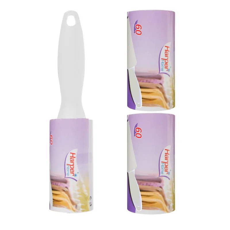 Rouleau adhésif anti peluches 60 feuilles + 2 recharges blanc de la marque Harper - Zenkaa