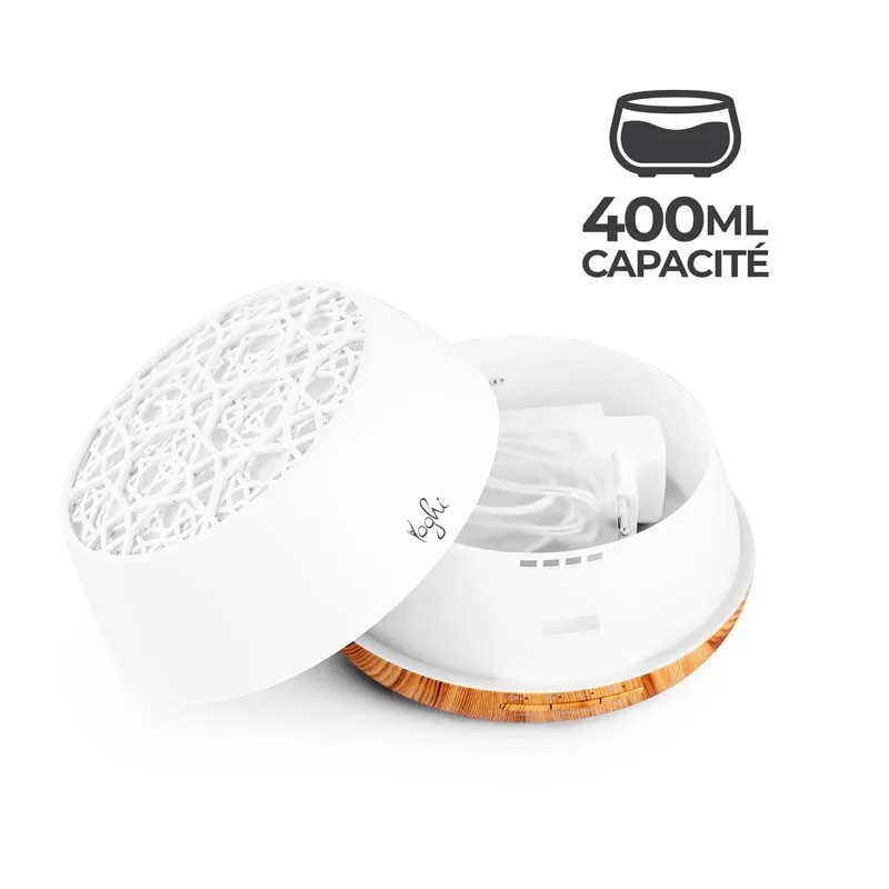 Diffuseur d'arôme, humidificateur et lampe AROMI 400 blanc Yoghi - miniature 9 - Zenkaa