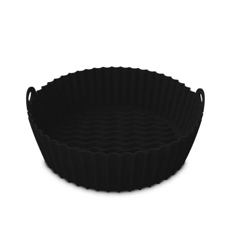 Nufry - SILROUND2_BLACK - Lot de 2 moules silicone ronds Air Fryer - miniature 6 - Zenkaa