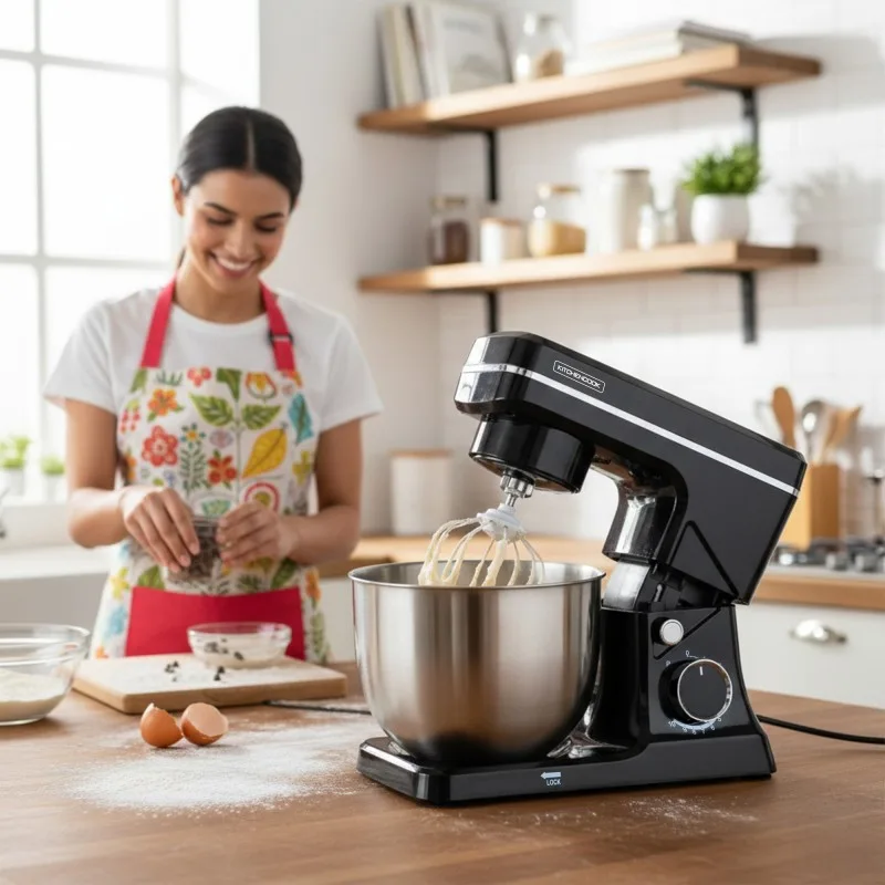 Kitchencook- Robot pâtissier Noir 6L 1500W inox ROBOMIX - miniature 3 - Zenkaa