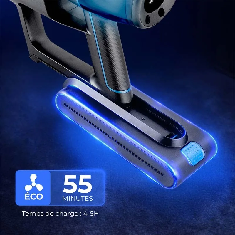 Vortex - F45P - Aspirateur balai sans fil 450 W, 85 AW, autonomie 55 min, tube pliable, mode intelligent - miniature 3 - Zenkaa