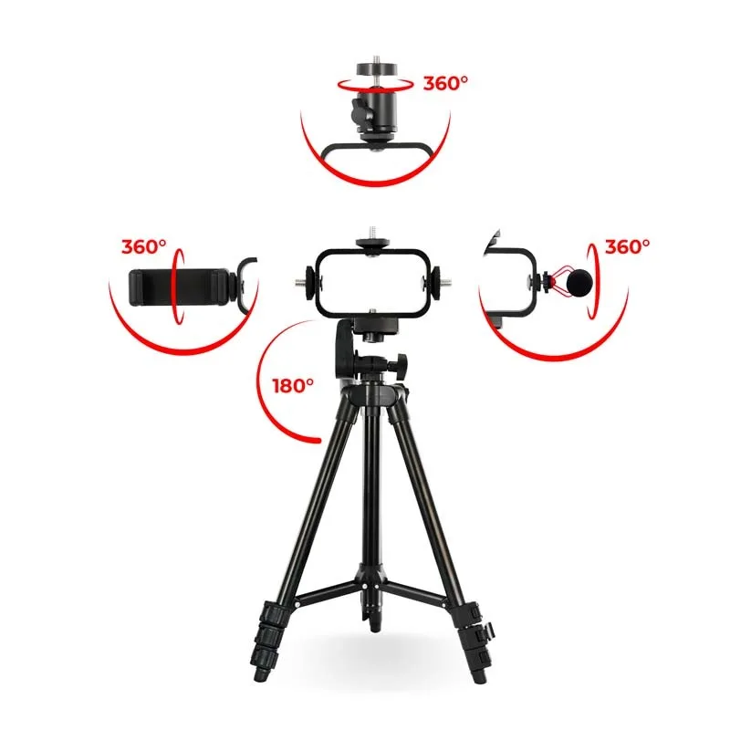 Trépied Vlogging Kit Avec Anneau Lumineux Livestreaming VLOG 550 - Reconditionné - miniature 4 - Zenkaa