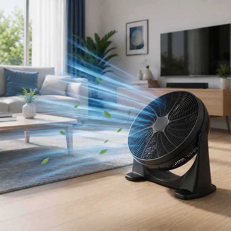 Ventilateur de Sol et table Rond Inclinable 50 cm – 100W - miniature 3 - Zenkaa