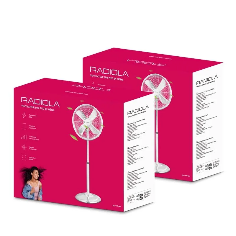 Radiola - Ventilateur sur base - Métal - 3 vitesses - 50W - miniature 4 - Zenkaa