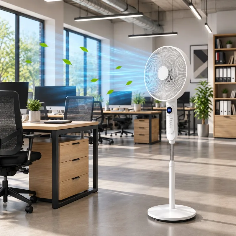 Ventilateur sur Pied avec Télécommande et Écran LED 40 cm – 45W - miniature 4 - Zenkaa