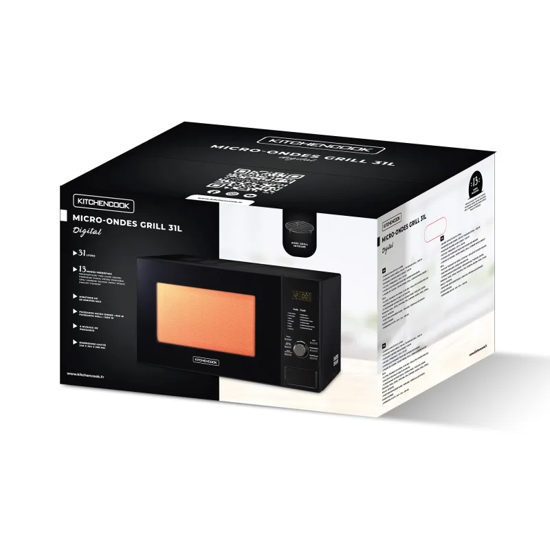Kitchencook - KMO30 - Micro-ondes combiné digital 30L - Grill 1050W - 13 programmes - miniature 8 - Zenkaa