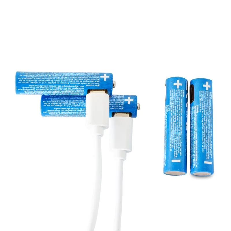 SET DE 4 PILES NI-MH AAA RECHARGEABLE PAR CABLE MICRO-USB AAA450 PULLMAN - miniature 3 - Zenkaa