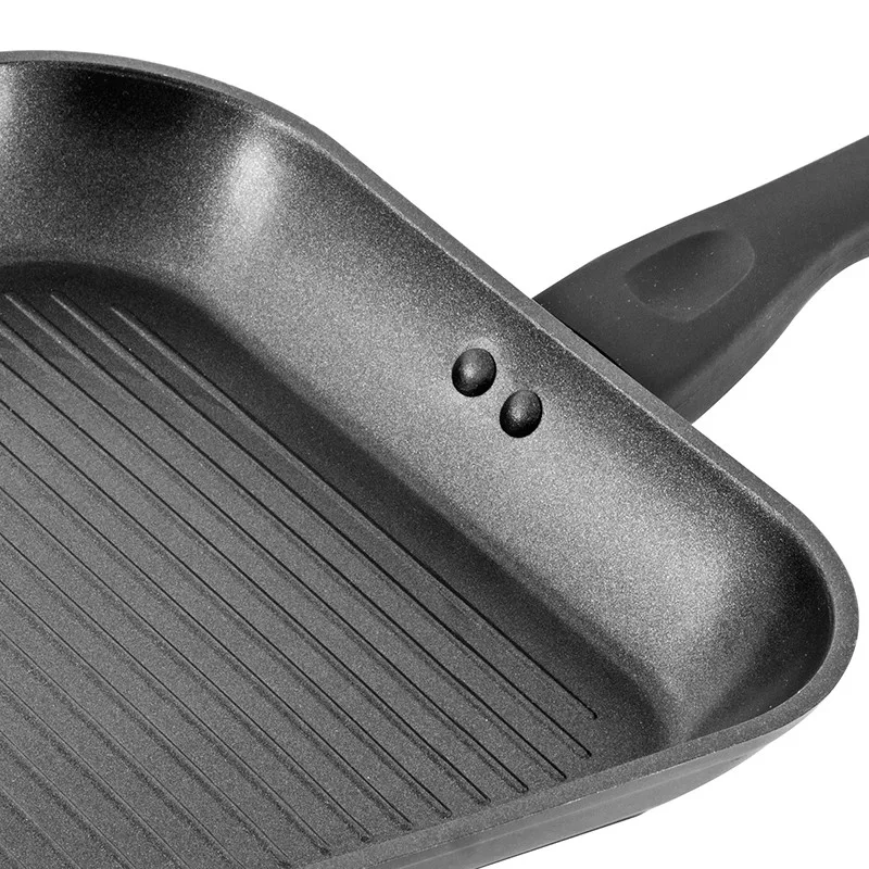 Grill aluminium forgé anti adhésif TFI 28cm NOA Kitchencook - miniature 4 - Zenkaa